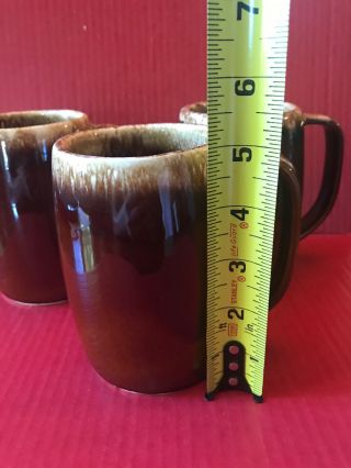 Vintage Hull Brown Drip Pottery Oven Proof Coffee Mugs Beer Stein 5” Tall x 3 2