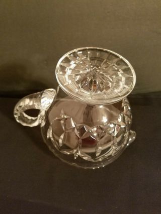 Handcut 24 Lead Crystal Clear Footed Gravy Sauce Boat Bowl Pitcher 4 - 1/2 
