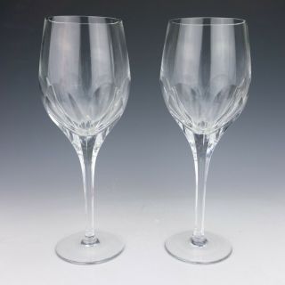 Antique Supersize Faceted Stem Wine Glasses - Made For Thomas Goode