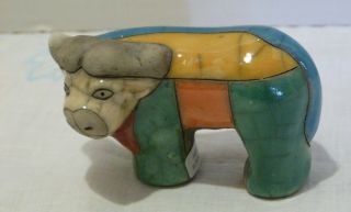 The Fenix South Africa Raku Pottery Cape Buffalo 3.  5 Inch Figurine & Gift Bag 2