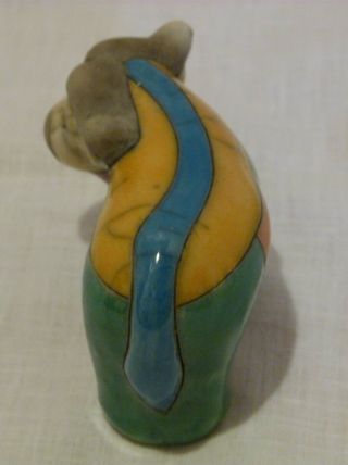 The Fenix South Africa Raku Pottery Cape Buffalo 3.  5 Inch Figurine & Gift Bag 5