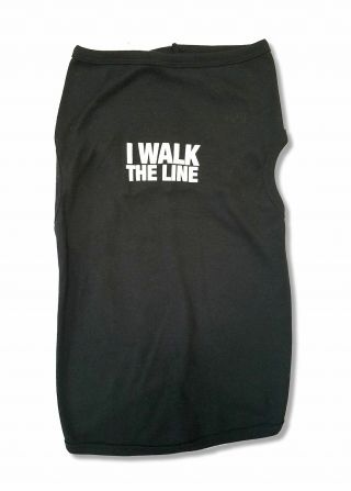Johnny Cash I Walk The Line Black Tank Top For Dogs Official Dog Apparel