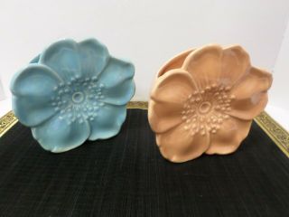 Vintage Mccoy Ceramic Art Pottery Wall Pocket Planter Flower Blossoms 6 "