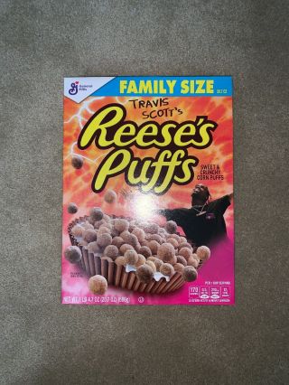 Travis Scott Reeses Puffs Cereal 14 Boxes Cactus Jack Family Sized