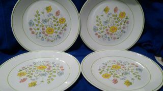 Set of 4 Corelle Spring Meadow 10 1/4 ” Dinner Plates Corning USA 3