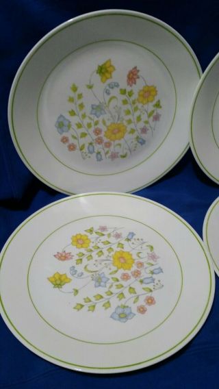 Set of 4 Corelle Spring Meadow 10 1/4 ” Dinner Plates Corning USA 5
