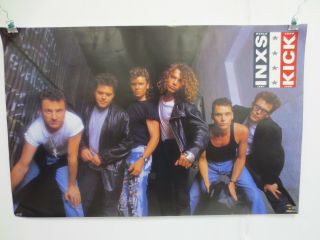Inxs Rock & Roll Vintage 1987 Poster By Funky World Tour Kick Michael Hutchence