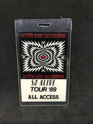 Love And Rockets All Access Laminate Pass So Alive Tour 1989