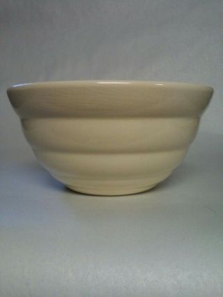 Vintage Bauer Pottery Wide Ringed Mixing Bowl 24 Cream Colored