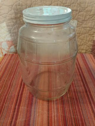 Vintage Anchor Hocking Pickle Jar With Lid needs cleaning only 2
