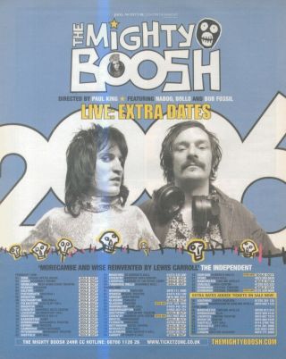 (nmem15) Advert/poster 11x9 " The Mighty Boosh Concert Tour Dates