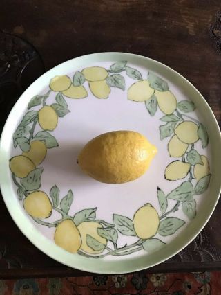 Antique T & V Limoges Porcelain Platter Lemon Design