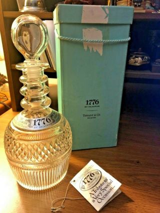 Vintage Seagrams 1776 Decanter,  Designed By Tiffany & Co.  With Box,  Tag