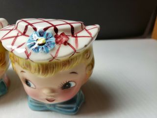 VINTAGE LEFTON CHINA MISS DAINTY GIRL SALT AND PEPPER SHAKERS 2