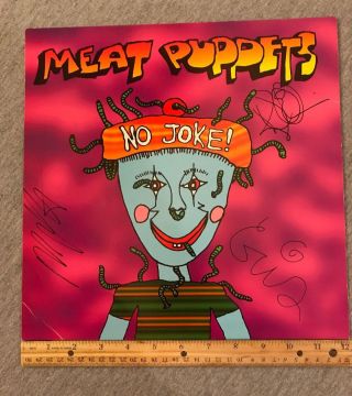Meat Puppets Autographed Promo Album Flat Wall Window Display Poster