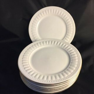 8 White Majesticware By Oneida Fine China Athena Gold 7.  5 " Lunch/salad Plates