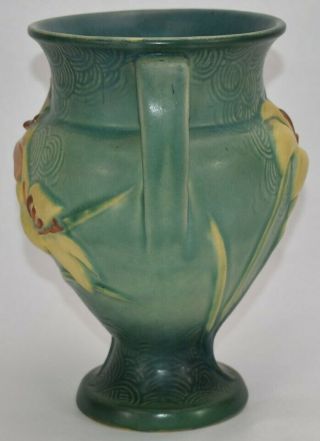 Vintage Roseville Pottery Zephyr Lily Green Ceramic Vase 202 - 8 2