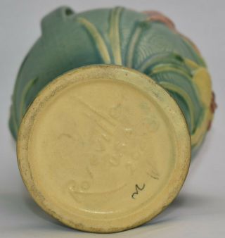 Vintage Roseville Pottery Zephyr Lily Green Ceramic Vase 202 - 8 6
