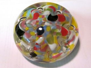 Maude And Bob St Clair Multicolor Paperweight 1982.  Euc.
