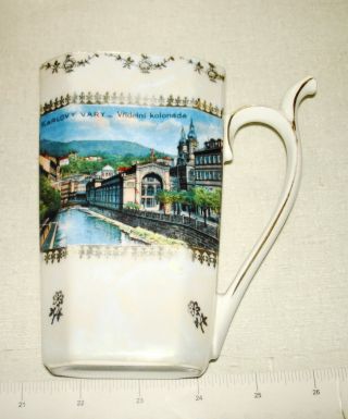 Vintage 1930s Porcelain Straw Sip Spa Cup –karlovy Vary Karlsbad Czech Rep Nr