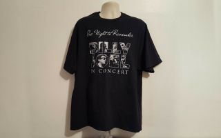 Billy Joel In Concert 2016 Adult Black 2xl Tshirt Msg Record Breaking Shows