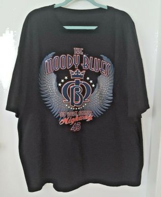 Moody Blues The Voyage Continues Highway 45 Tour Concert 2012 T - Shirt Sz 3x