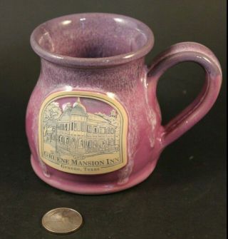 Hand Thrown Purple Drip Glaze Deneen Pottery Mug Gruene Mansion Inn Gruene Tx