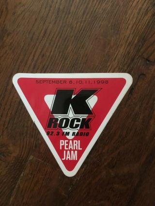 Pearl Jam 1998 York City Yield Tour Krock Promo Sticker Nyc Rare