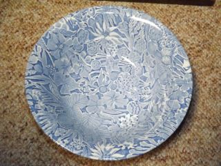 Scilla By Lillian Delevoryas Burleigh Staffordshire Blue Chintz Vegetable Bowl