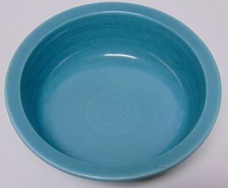 Vintage 1937 Old Turquoise Fiesta 9 1/2 " Nappy Bowl Fiestaware Homer Laughlin Co