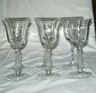 Elegant Set Of 6 Cambridge Regency Aka Strativari Water Gobletes