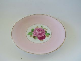 Vintage Pink Rosina Tea cup & Saucer with Large Cabbage Rose 2