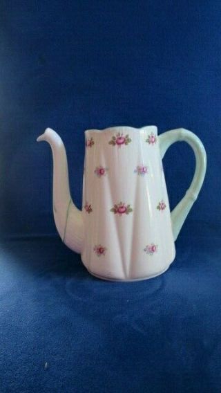 Shelley Rosebud Teapot W Green Trim 13426 That I As A Vase
