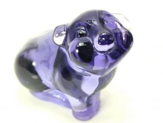 Fenton Art Glass Lavender Purple Pig