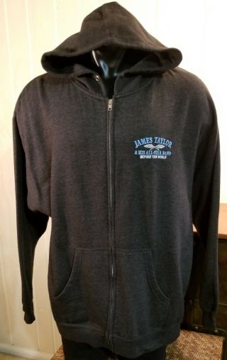 James Taylor & His All - Star Band - Before This World 2016 Tour Drk Gray Hoodie 2x