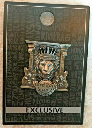 Hard Rock Cafe Florence Silver Lion Core Pin