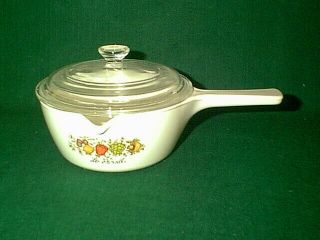Corning Ware Spice Of Life 2 1/2 Cup Menuette Sauce Pan With Spout & Lid P - 89 - B