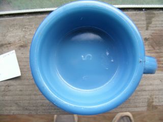 EAPG Greentown Glass Westmoreland Med.  Blue Stein Mug,  Gnomes Pattern,  C.  19100 5