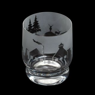 Dartington Aspect Hand - Finished Whisky Tumbler Glass - Boxed - Tu3407/5/whisky