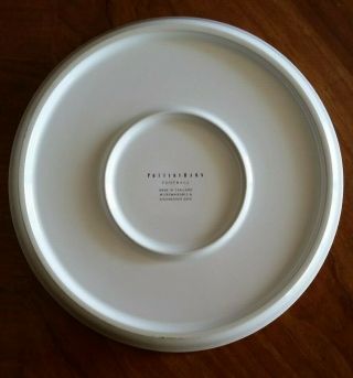 Pottery Barn Football 9 1/8 inch Round Plates Set of 4 Black and White 6