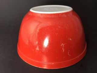Vintage 8 Inch Red Pyrex Mixing Bowl 402