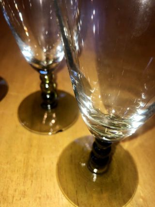 Vintage Libbey Glass Rock Sharpe Knob Hill Olive Green Cocktail Goblets Set of 4 4