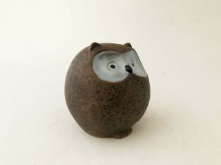 Vintage 1960 ' s Cute Mid Century Modern Stoneware Owl Figurine Sculpture 5