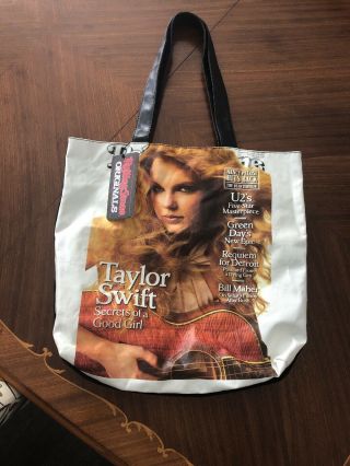 Nwt Taylor Swift Tote Bag Rolling Stone Cover Beach Carry - All