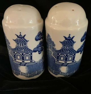 Johnson Bros.  Willow Blue Salt And Pepper Shakers
