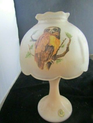 Westmoreland Glass Vintage Owl Fairy Lamp Votive Tealight Candle