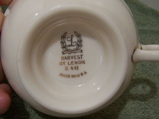 14 Lenox Harvest Cups and Saucers R - 441 Golden Wheat Cup & Saucer 5
