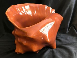 Vintage Roseville Rosane Pottery - Large Conch Shell - Terra - Cotta Color