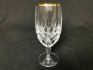 Gorham Crystal Lady Anne Gold Rim Iced Tea Glass