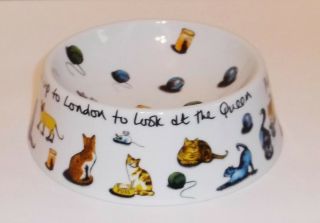 Paul Cardew Ceramic Cat Feeding Dish Pussycat Where Have You Been 2011